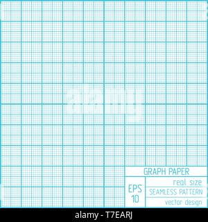 Millimeterpapier nahtlose Muster. Real scale illustragtion. Stock Vektor