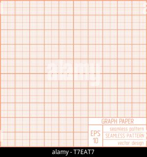 Millimeterpapier nahtlose Muster. Real scale Abbildung. Stock Vektor