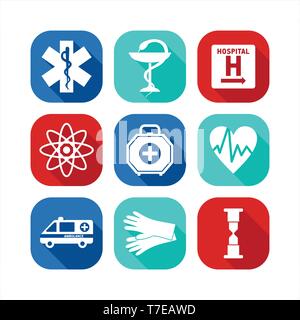 Medical Icon Set. Stock Vektor