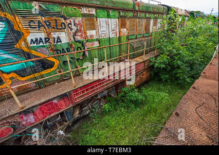 Ehemaliger Bahnhof, Prrenjas, Albanien Stockfoto