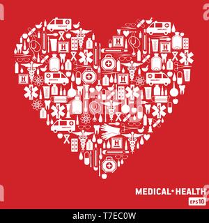 Medizinische Symbol Hintergrund Stock Vektor