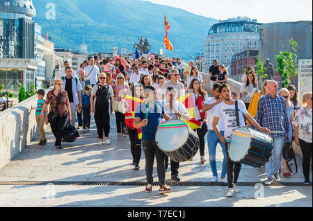 Internationale Folklore Festival, Weltjugendtag, Skopje, Mazedonien Stockfoto