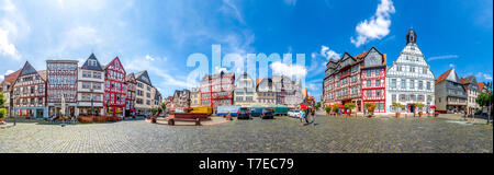 Marktplatz von Butzbach in Deutschland Stockfoto