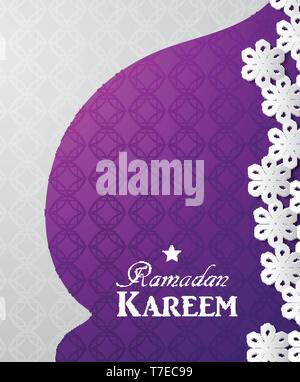 Ramadan Kareem 3d abstract Papier geschnitten Abbildung Stock Vektor