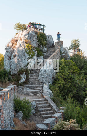 Des Kaisers Thron, Aussichtspunkt, Pelekas, Korfu, Ionische Inseln, Griechenland Stockfoto