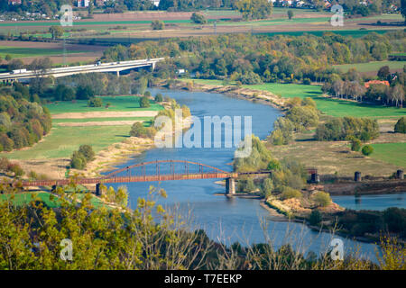 Weser, Kreis Minden-Luebbecke,, 92660 Stockfoto