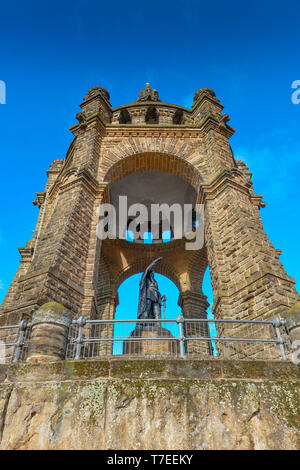Kaiser-Wilhelm-Denkmal, Porta Westfalica, Kreis Minden-Luebbecke,, 92660 Stockfoto