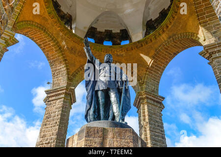 Kaiser-Wilhelm-Denkmal, Porta Westfalica, Kreis Minden-Luebbecke,, 92660 Stockfoto