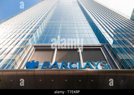 Barclays de Hauptsitz am 1 Churchill Place in Canary Wharf, London Stockfoto