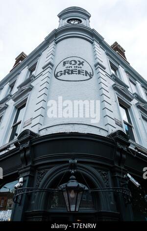 Fox auf dem Grün, Upper Street, London Stockfoto