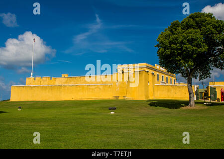 Fort Christiansvaern, Denkmalliste, Christiansted, St. Croix, US Virgin Islands. Stockfoto