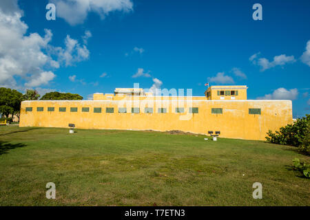 Fort Christiansvaern, Denkmalliste, Christiansted, St. Croix, US Virgin Islands. Stockfoto