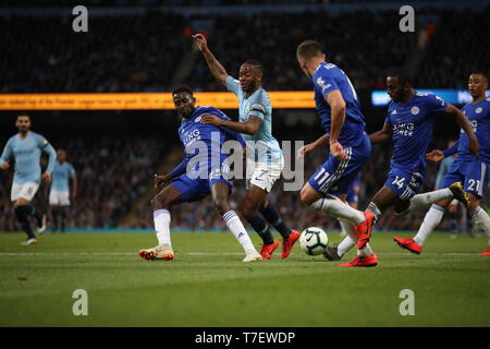 während der Premier-League-Spiel im Etihad Stadium Manchester. Stockfoto