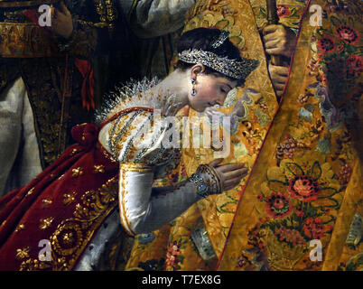 Die Krönung - Weihe von Kaiser Napoleon Bonaparte und Josephine 1807 Kathedrale Notre Dame, Paris Jacques-Louis David 1748 - 1825 Frankreich Französisch Stockfoto