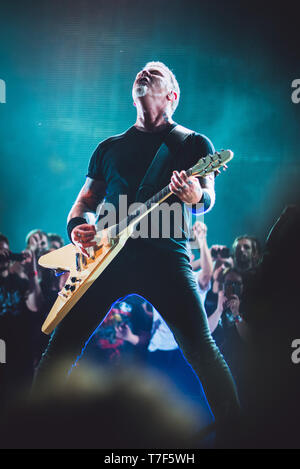 James Hetfield der amerikanischen Heavy Metal Band Metallica bei Rockavaria Festival in München, Deutschland, am 31. Mai 2015. Stockfoto