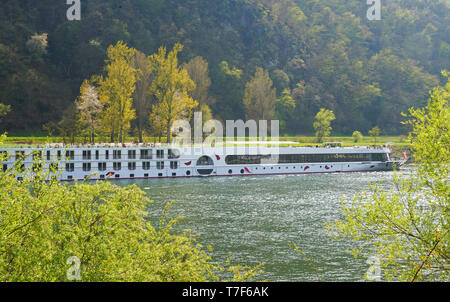 A-Rosa Flora River Cruise Schiff auf Mosel in Deutschland. Stockfoto