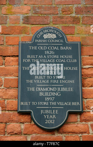 Die Diamond Jubilee Gebäude, die Alte Kohle Scheune und Alten Fire Engine House, Guilsborough, Northamptonshire Stockfoto