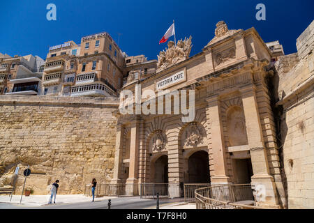 Malta, Malta, Valletta, Victoria Gate Stockfoto
