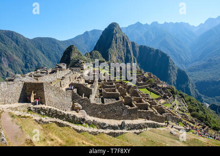 Großartige archäologische Stätte Machu Picchu in Peru Stockfoto