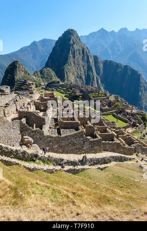 Großartige archäologische Stätte Machu Picchu in Peru Stockfoto