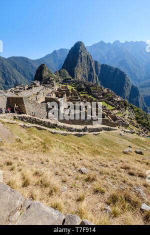 Großartige archäologische Stätte Machu Picchu in Peru Stockfoto