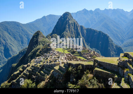 Großartige archäologische Stätte Machu Picchu in Peru Stockfoto