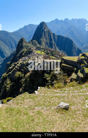 Großartige archäologische Stätte Machu Picchu in Peru Stockfoto