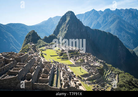 Großartige archäologische Stätte Machu Picchu in Peru Stockfoto