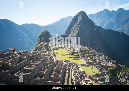 Großartige archäologische Stätte Machu Picchu in Peru Stockfoto