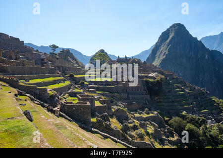 Großartige archäologische Stätte Machu Picchu in Peru Stockfoto