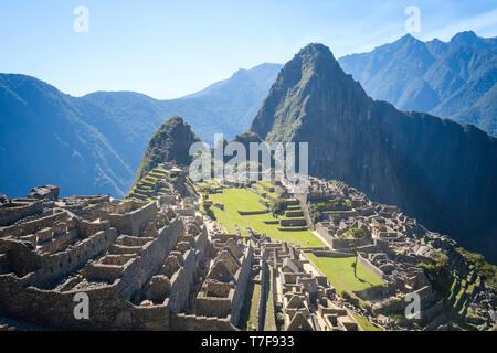 Großartige archäologische Stätte Machu Picchu in Peru Stockfoto