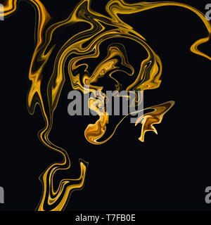 Luxus gold Hintergrund. Reichhaltige Textur Design. Abstrakte golden Art.-Lager. Öl malerei Grafik Stil. Aquarell Handzeichnung Nachahmung. Gut für wallp Stockfoto