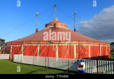 Russells Internationale Zirkus, show, Ticket Office, Hunstanton, Norfolk, Großbritannien Stockfoto