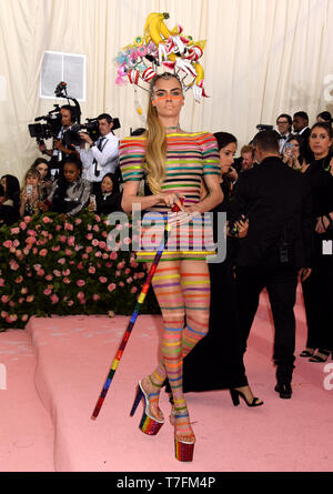 Cara Delevingne Teilnahme an das Metropolitan Museum der Kunst Kostüm Institut Benefiz-gala 2019 in New York, USA. Stockfoto