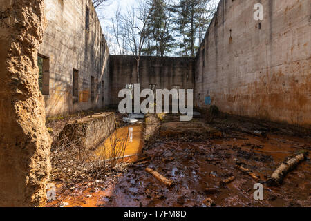 Verlassen power house zu verbieten State Park in der Nähe von Sandstein, MN Stockfoto