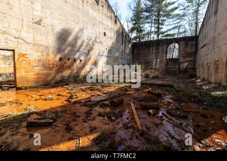 Verlassen power house zu verbieten State Park in der Nähe von Sandstein, MN Stockfoto