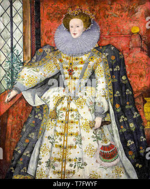 Portrait von Königin Elisabeth I. von England (1533-1603), Maler der englischen Schule, C. 1585 Stockfoto