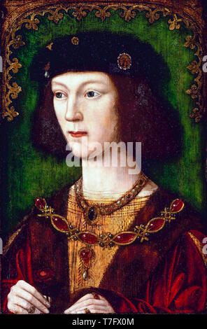 Portrait von Heinrich VIII. von England (1491-1547), Englisch Schule, C. 1513 Stockfoto