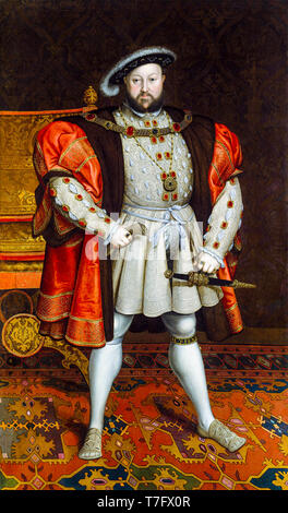 Die Ditchley Portrait von Henry VIII (1491-1547), Englisch Schule, nach Hans Holbein, C. 1600 Stockfoto