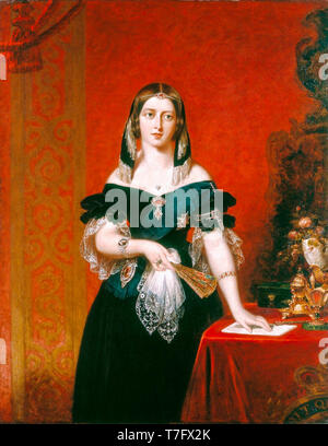 John Partridge, Queen Victoria (1819-1901) als junge Frau, Portrait Malerei, 1840 Stockfoto