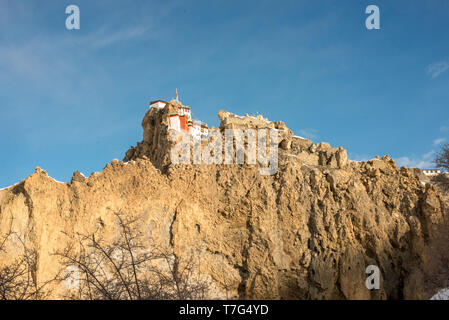 Foto von Sonnenaufgang am dhankar Gompa im Himalaya Stockfoto