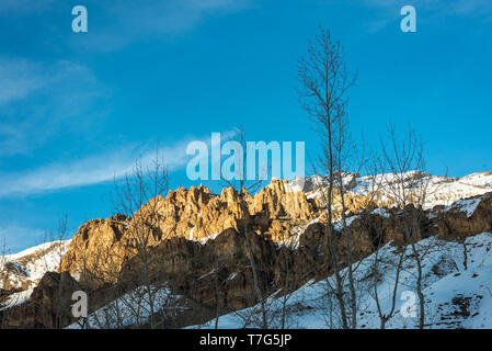 Sonnenuntergang im Himalaya - Landschaft von spiti im Winter Stockfoto