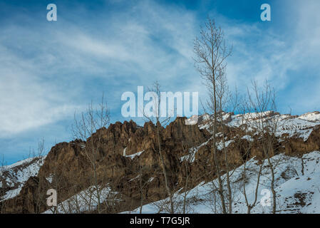 Sonnenuntergang im Himalaya - Landschaft von spiti im Winter Stockfoto