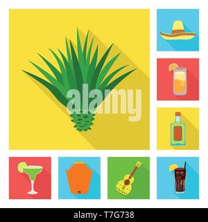 Agave, Sombrero, Cocktail, Flasche, Brennerei, Gitarre, Pflanze, mexikanischen, Glas, Alkohol-, Prozess-, Ornament, blau, Kopfschmuck, Bar, Slice, Barrel, Instrument, Ätzen, Kleidung, Tonic, Scotch, Melodie, Blatt, Spanisch, Wodka, kalt, Schokolade, Party, Feier, Cafe, Latein, Karneval, nationalen, Mexiko, Tequila, Fajita, Fiesta, Set, Vector, Icon, Illustration, isoliert, Sammlung, Design, Element, Grafik, Zeichen, flach, Schatten, Vektor, Vektoren, Stock Vektor