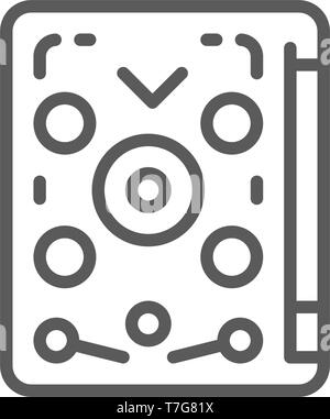 Pinball, spielen, spiel Symbol Leitung. Stock Vektor