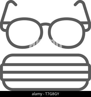 Gläser mit Fall Symbol Leitung. Stock Vektor