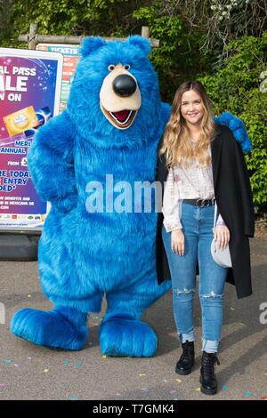 Celebrity Ankünfte für WUNDER PARK @ Chessington World Of Adventures Resort bietet: Jacqueline Jossa Wo: London, Vereinigtes Königreich, wenn: 06 Apr 2019 Credit: Phil Lewis/WENN.com Stockfoto