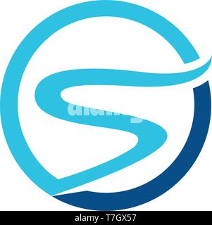 Fluss Logo Vorlage Vektor icon Abbildung: app Stock Vektor