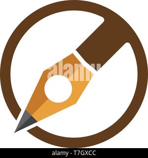Pen schreiben Zeichen logo Vorlage App Icons Stock Vektor