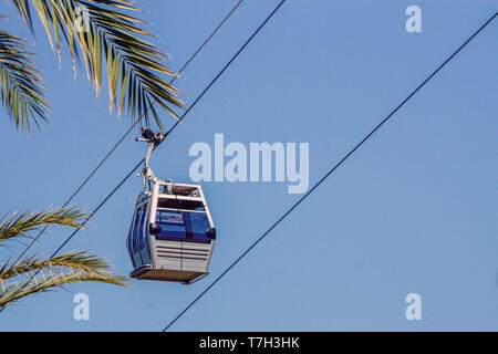 Alanya telpher Seilbahn Stockfoto